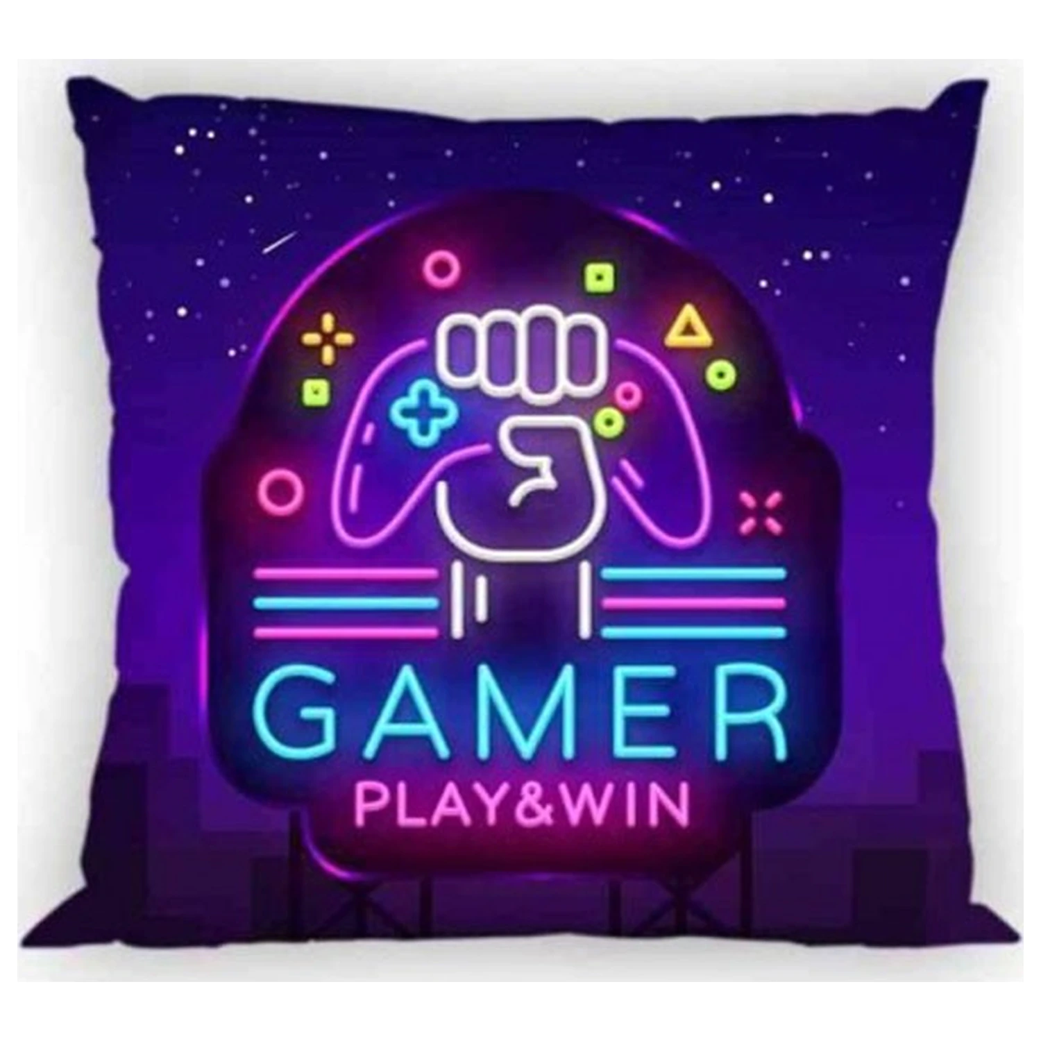 Gamer Neónová obliečka na vankúš produktová fotografia
