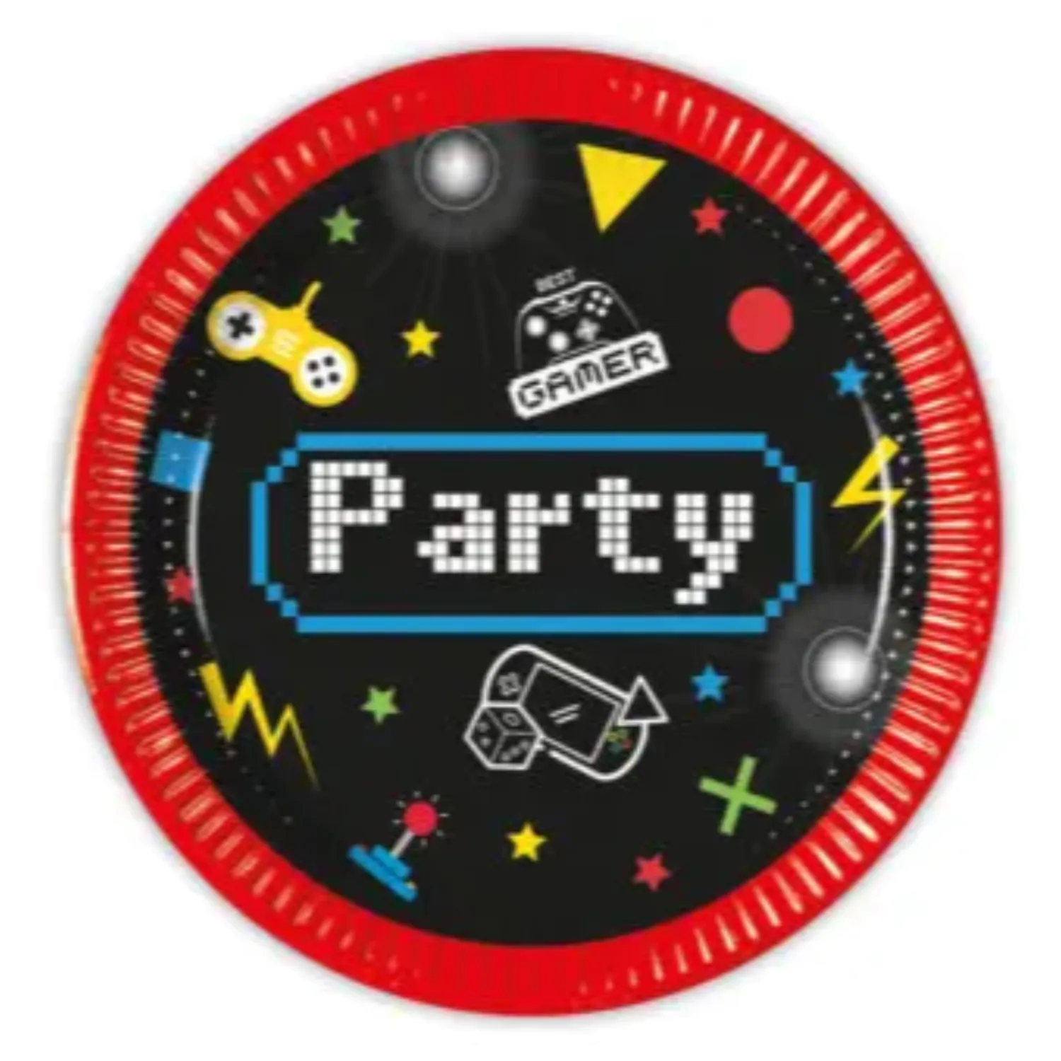 Gaming Party papierové taniere 8 ks 20 cm FSC produktová fotografia