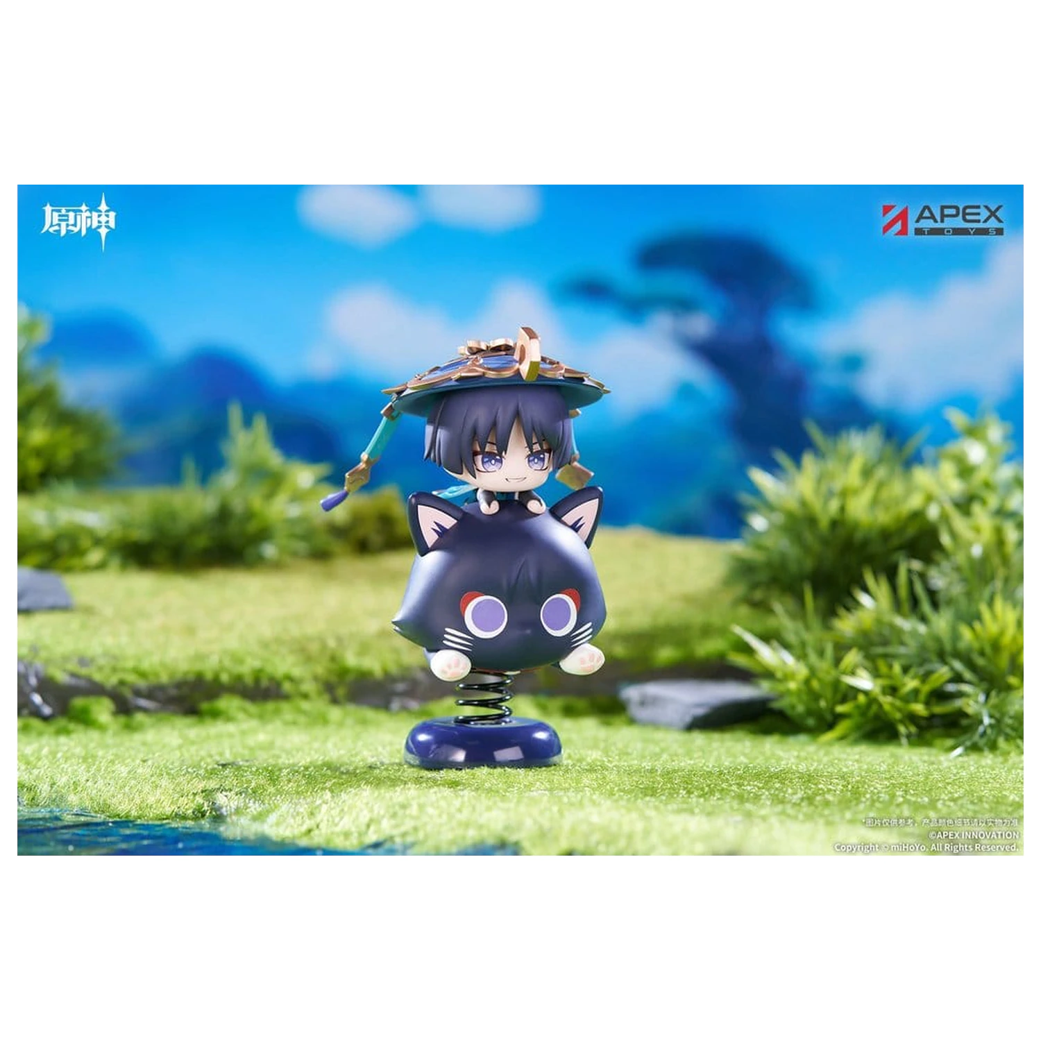 Genshin Impact Chibi Chara Yurayura Stand PVC figúrka Wanderer 11 cm produktová fotografia