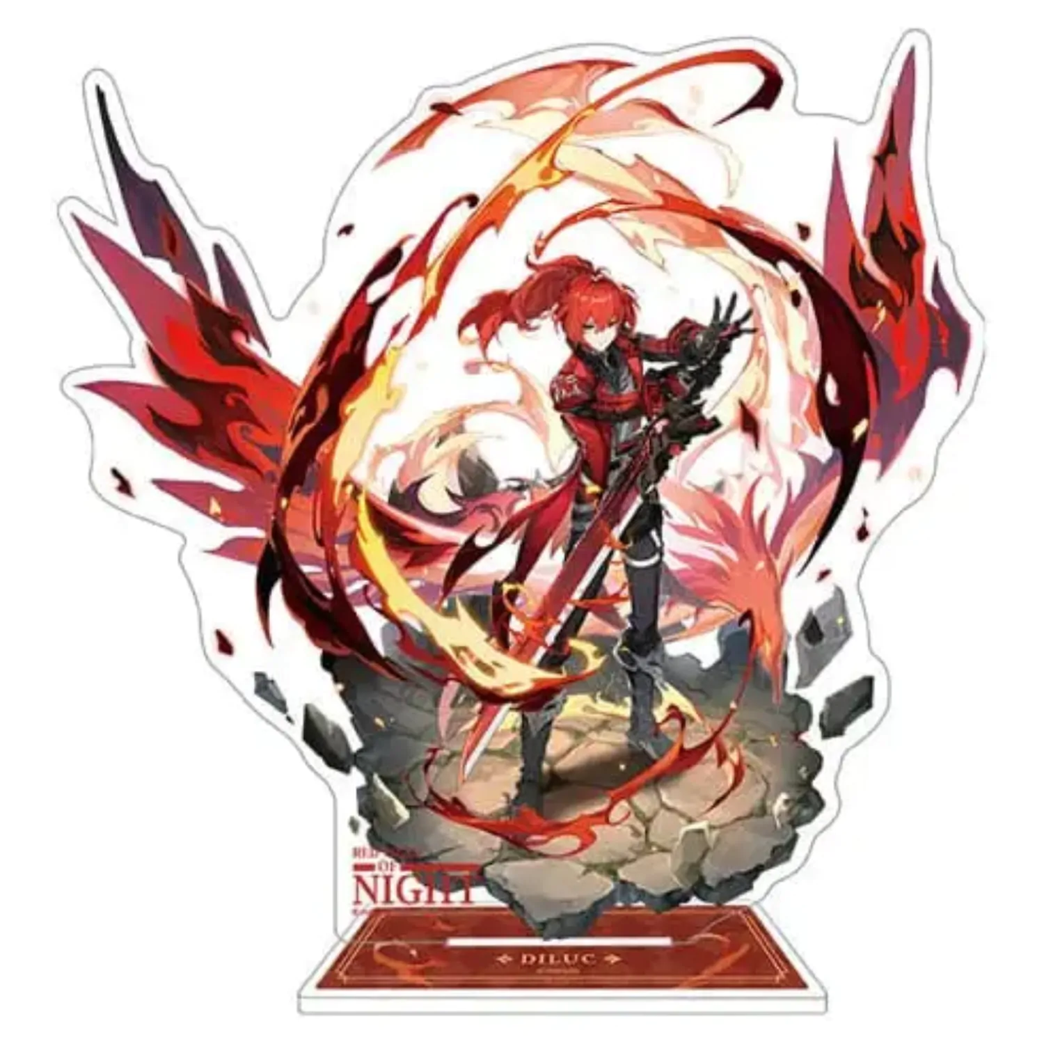 Genshin Impact Acrylic Phone Stand Diluc 17 cm produktová fotografia