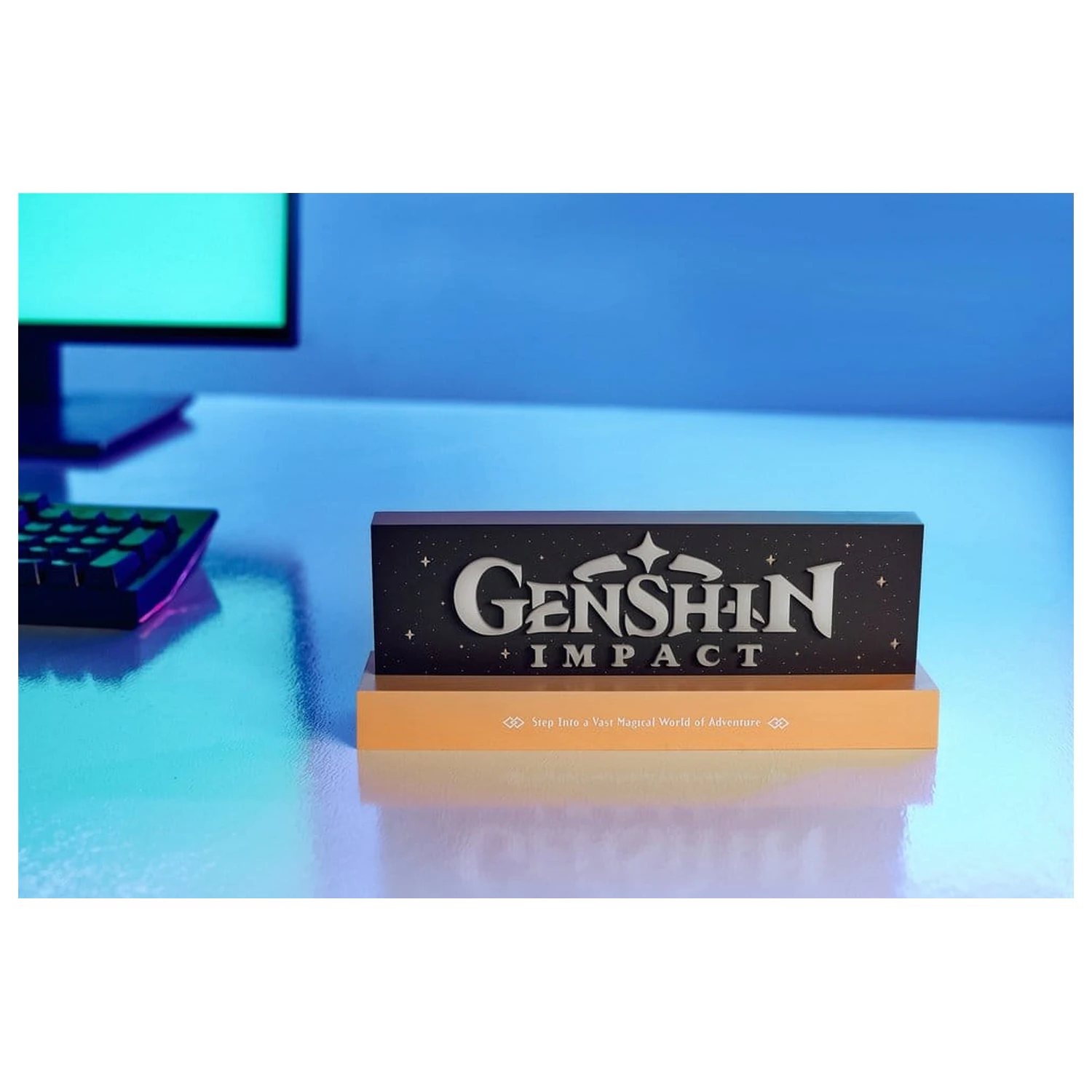 Genshin Impact LED lampa s logom produktová fotografia
