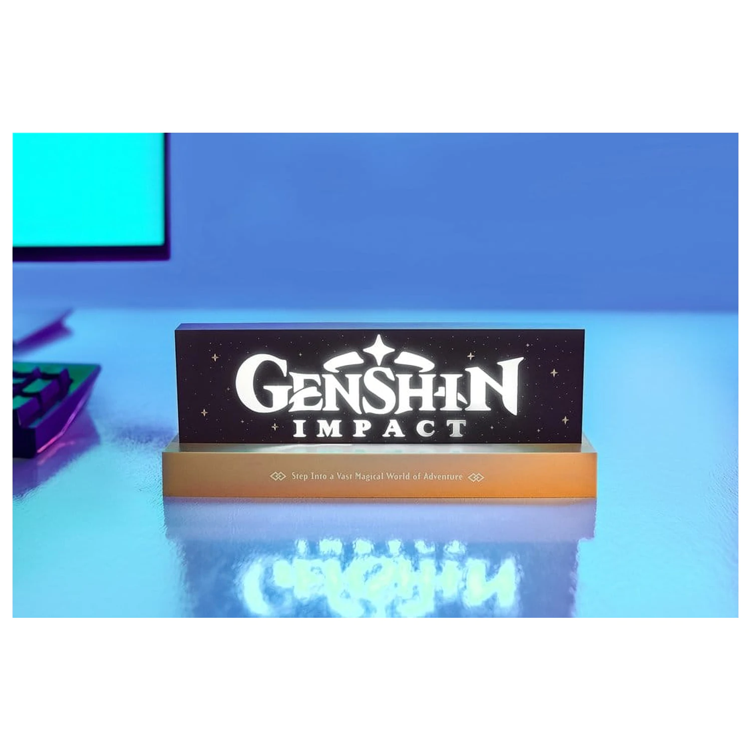 Genshin Impact LED lampa s logom produktová fotografia