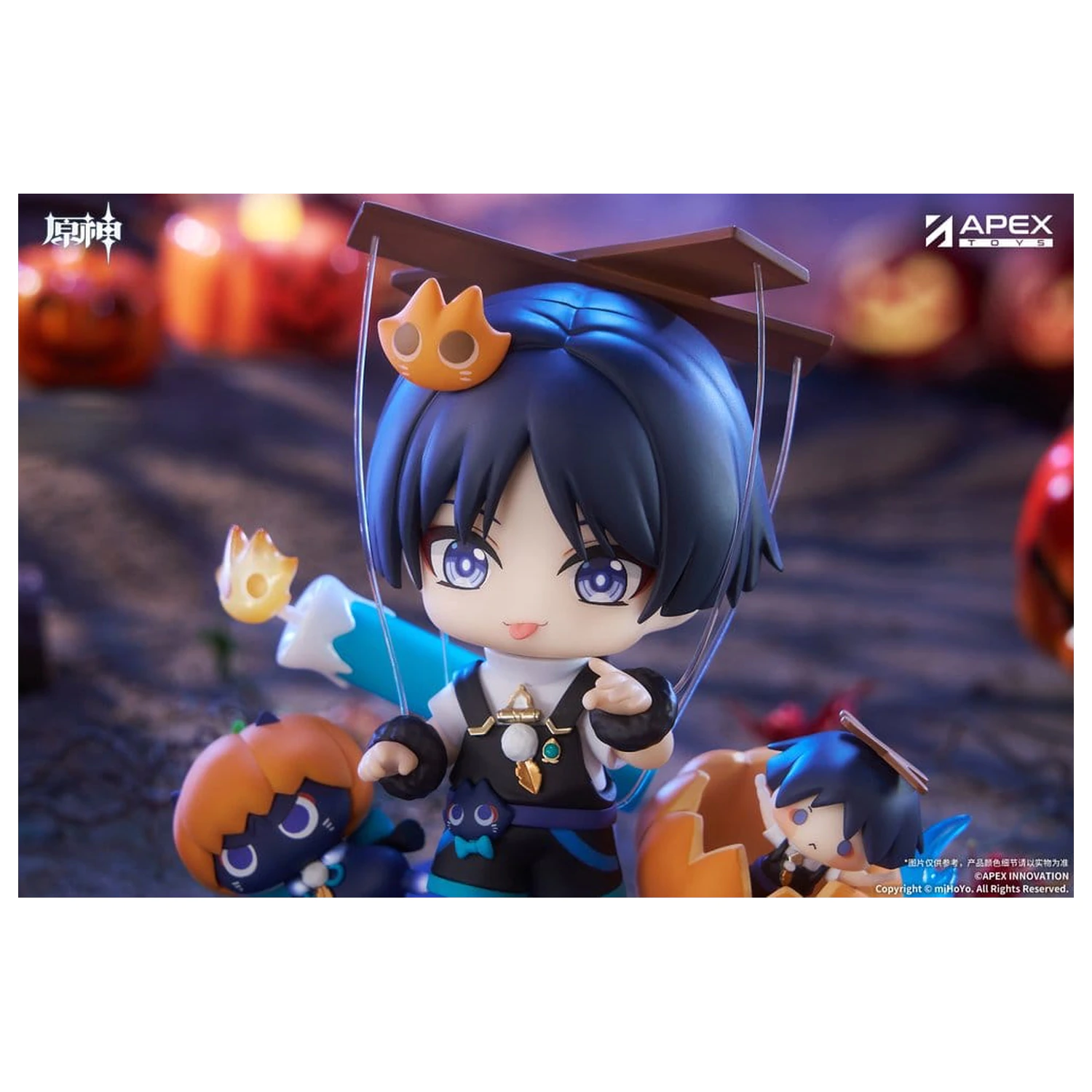 Genshin Impact You Ye Qi Xiang Series Chibi Chara PVC Socha Wanderer 10 cm produktová fotografia