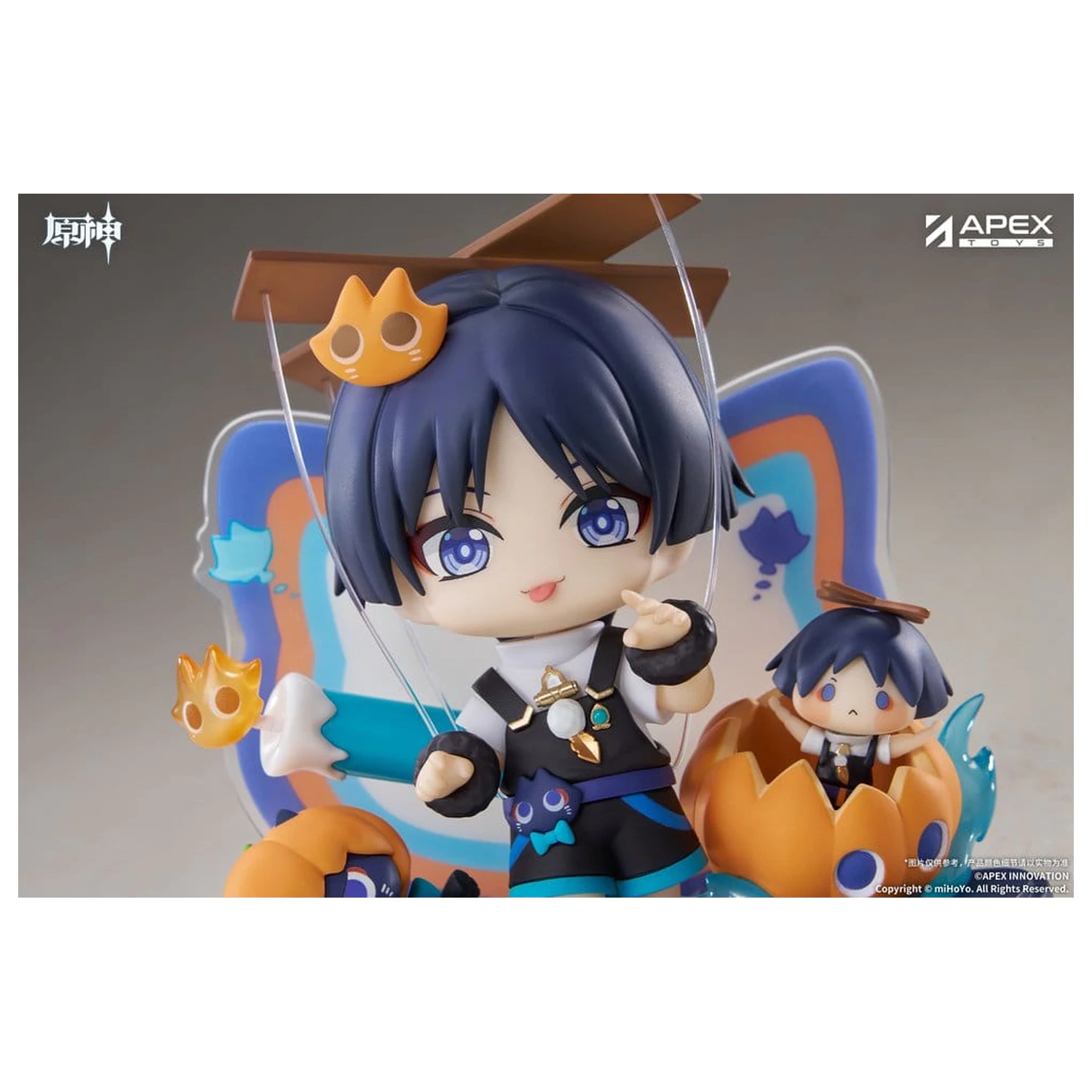 Genshin Impact You Ye Qi Xiang Series Chibi Chara PVC Socha Wanderer 10 cm produktová fotografia