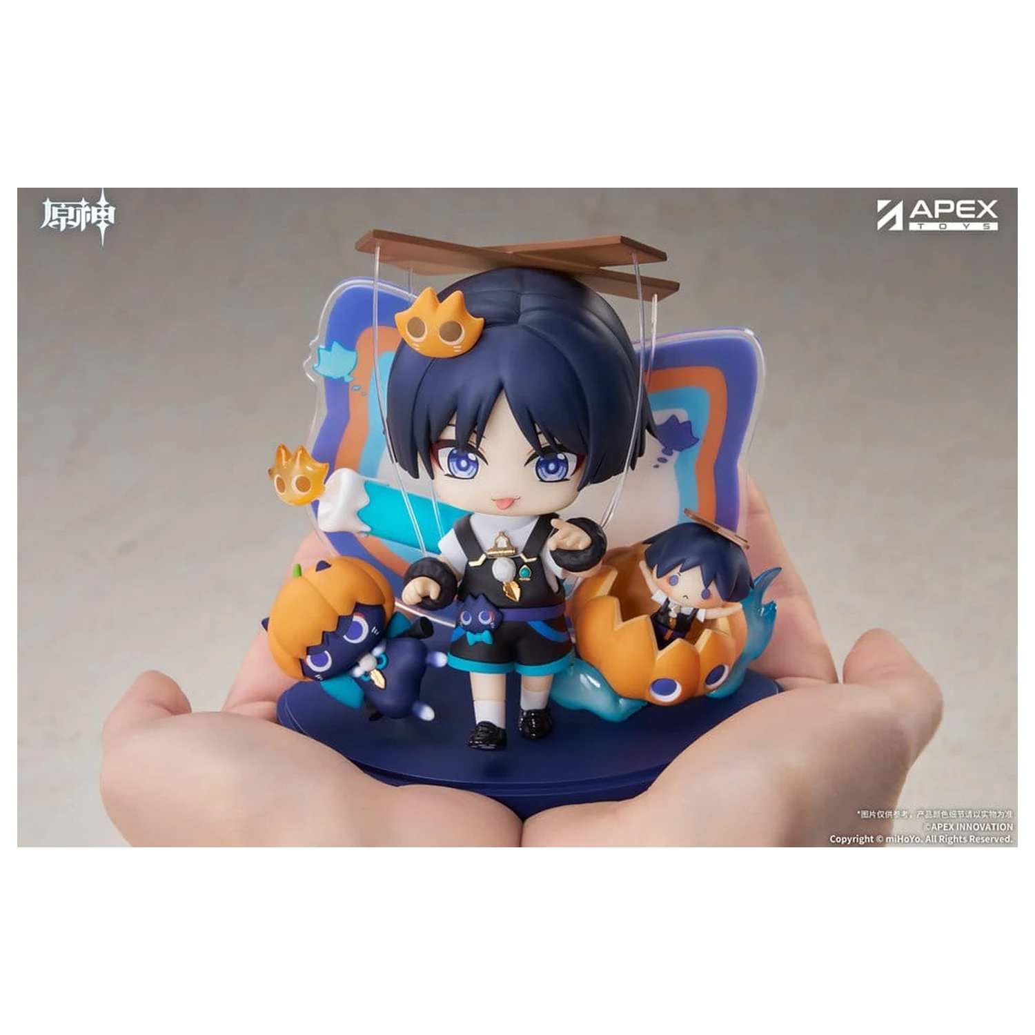Genshin Impact You Ye Qi Xiang Series Chibi Chara PVC Socha Wanderer 10 cm produktová fotografia