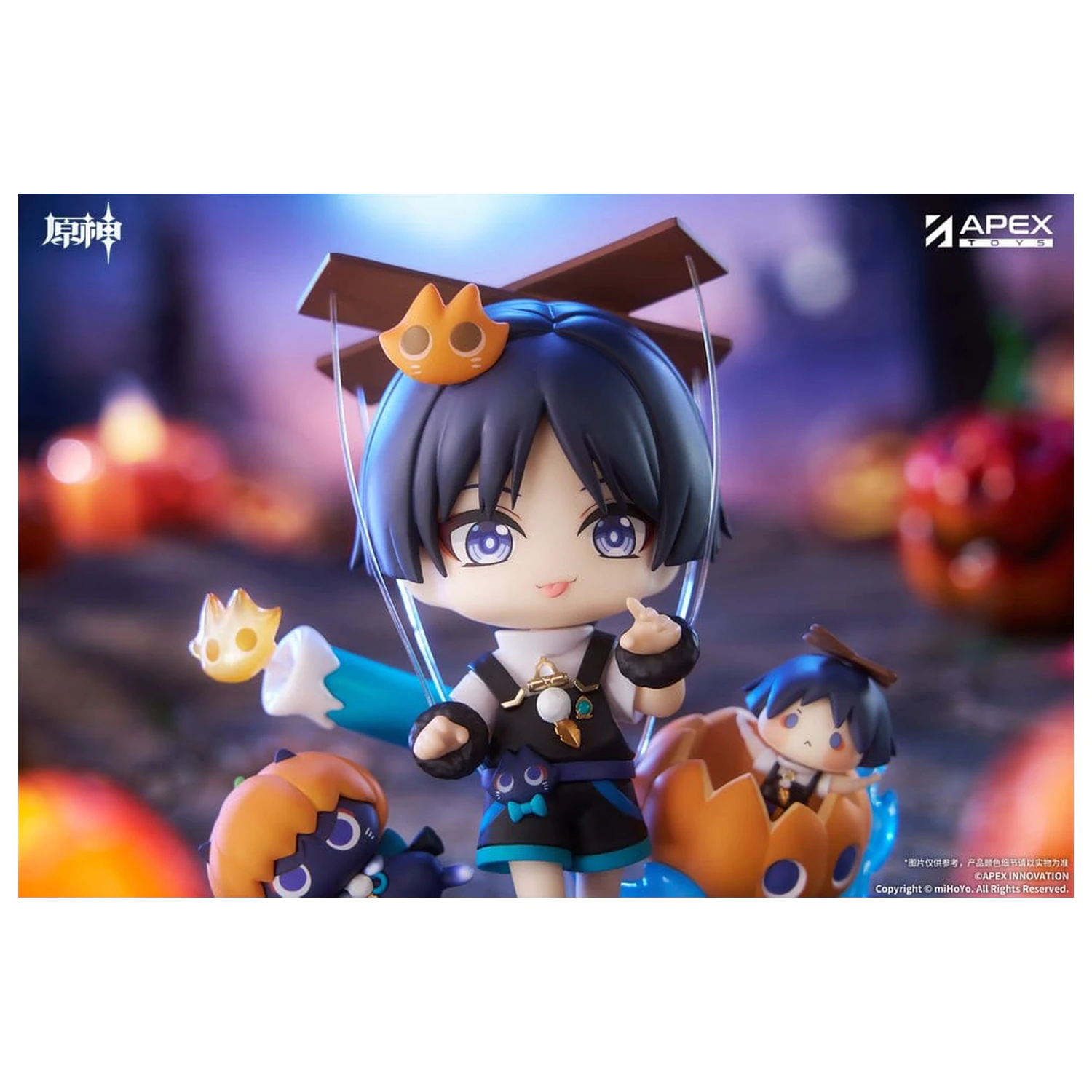 Genshin Impact You Ye Qi Xiang Series Chibi Chara PVC Socha Wanderer 10 cm produktová fotografia