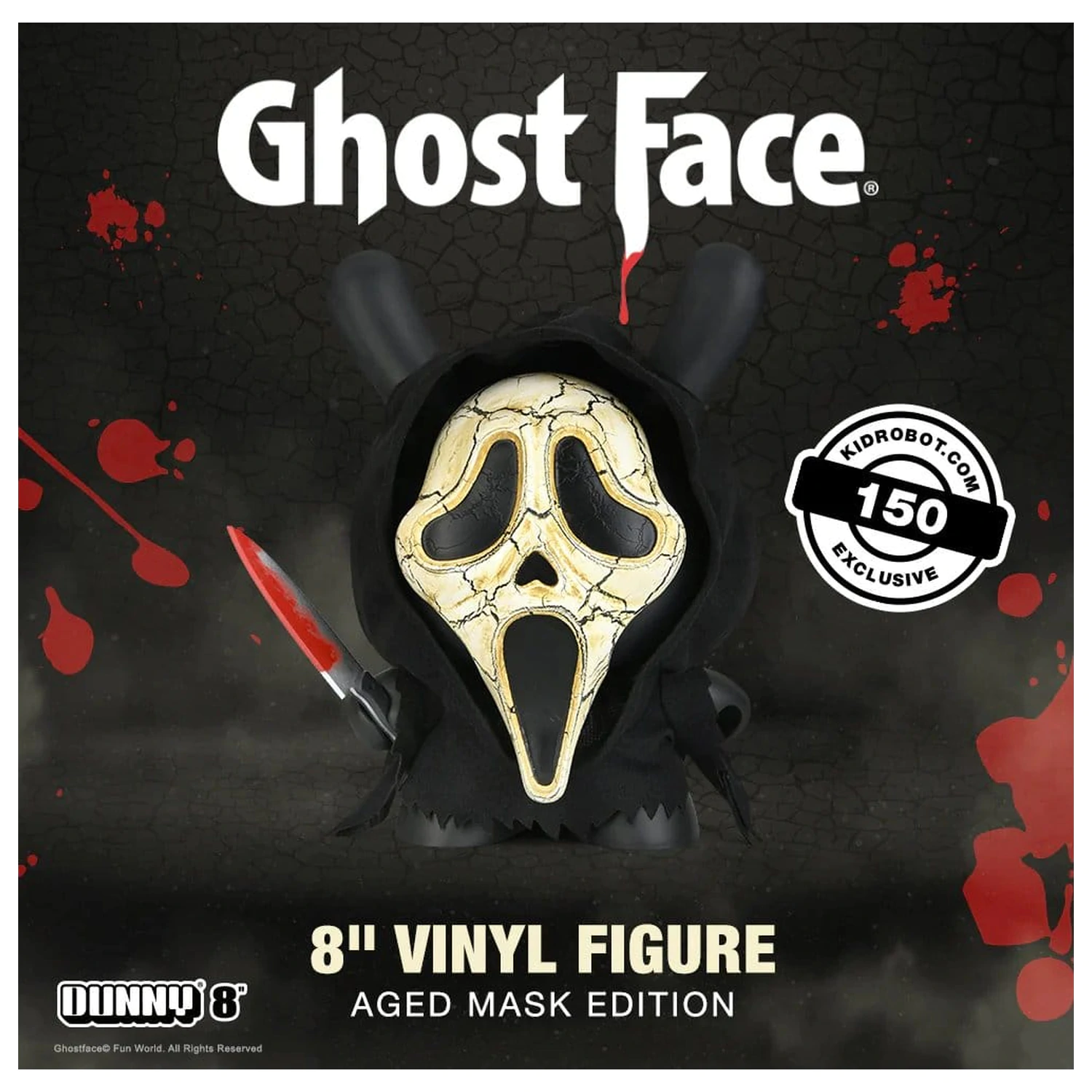 Ghost Face Dunny Art Toy vinylová figúrka verzia so starou maskou 20 cm produktová fotografia