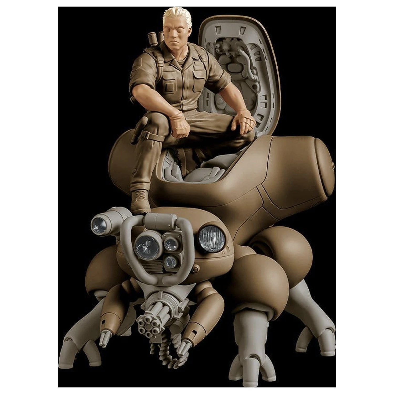 Ghost in the Shell PLAMAX minimum factory plastový model Kit Batou s Fuchikoma 8 cm produktová fotografia