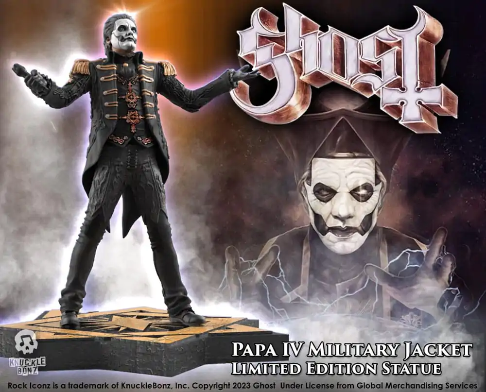 Ghost Rock Iconz Socha 1/9 Papa Emeritus IV (Military Jacket) 22 cm produktová fotografia