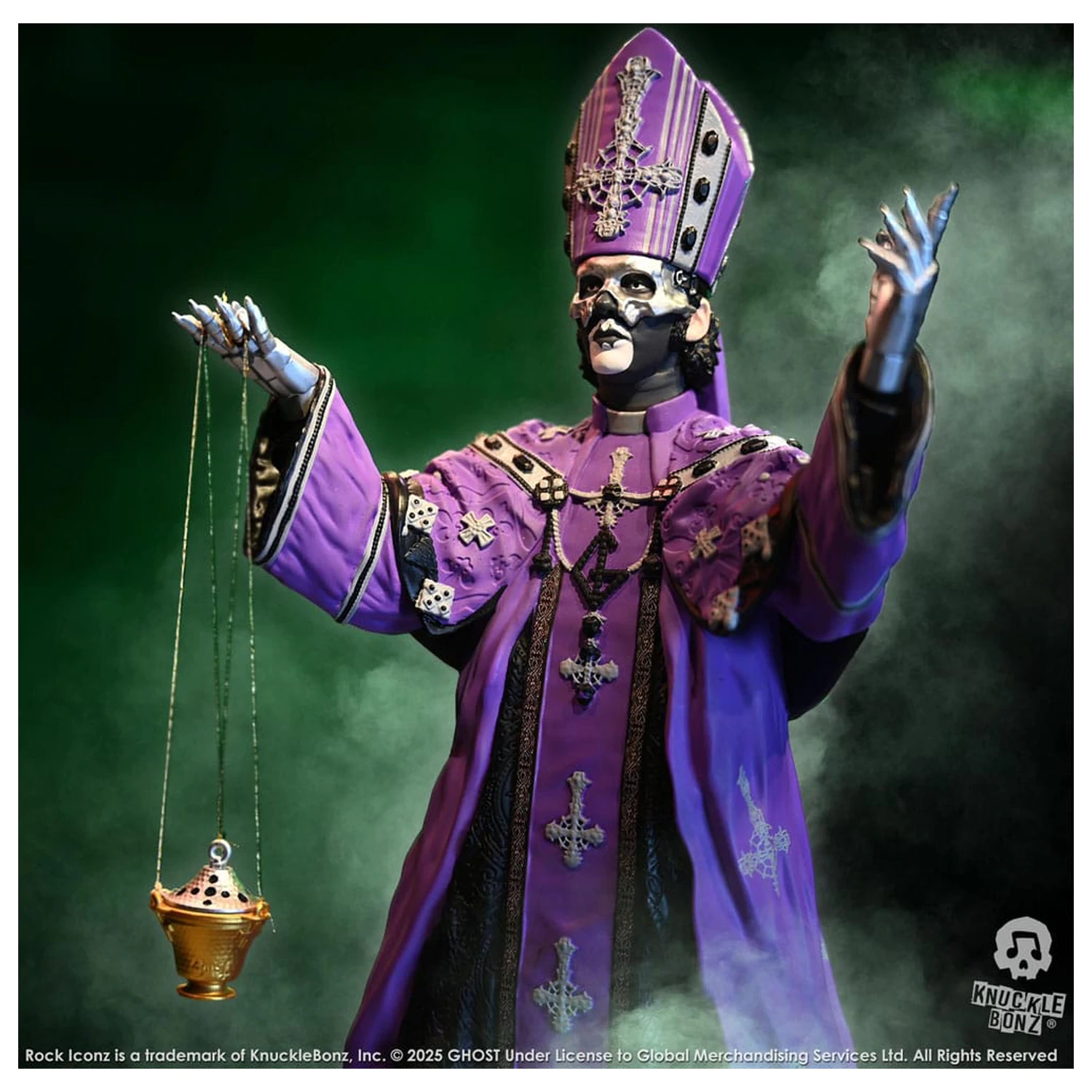 Ghost Rock Iconz Socha Papa V Perpetua Purple Robes 22 cm produktová fotografia