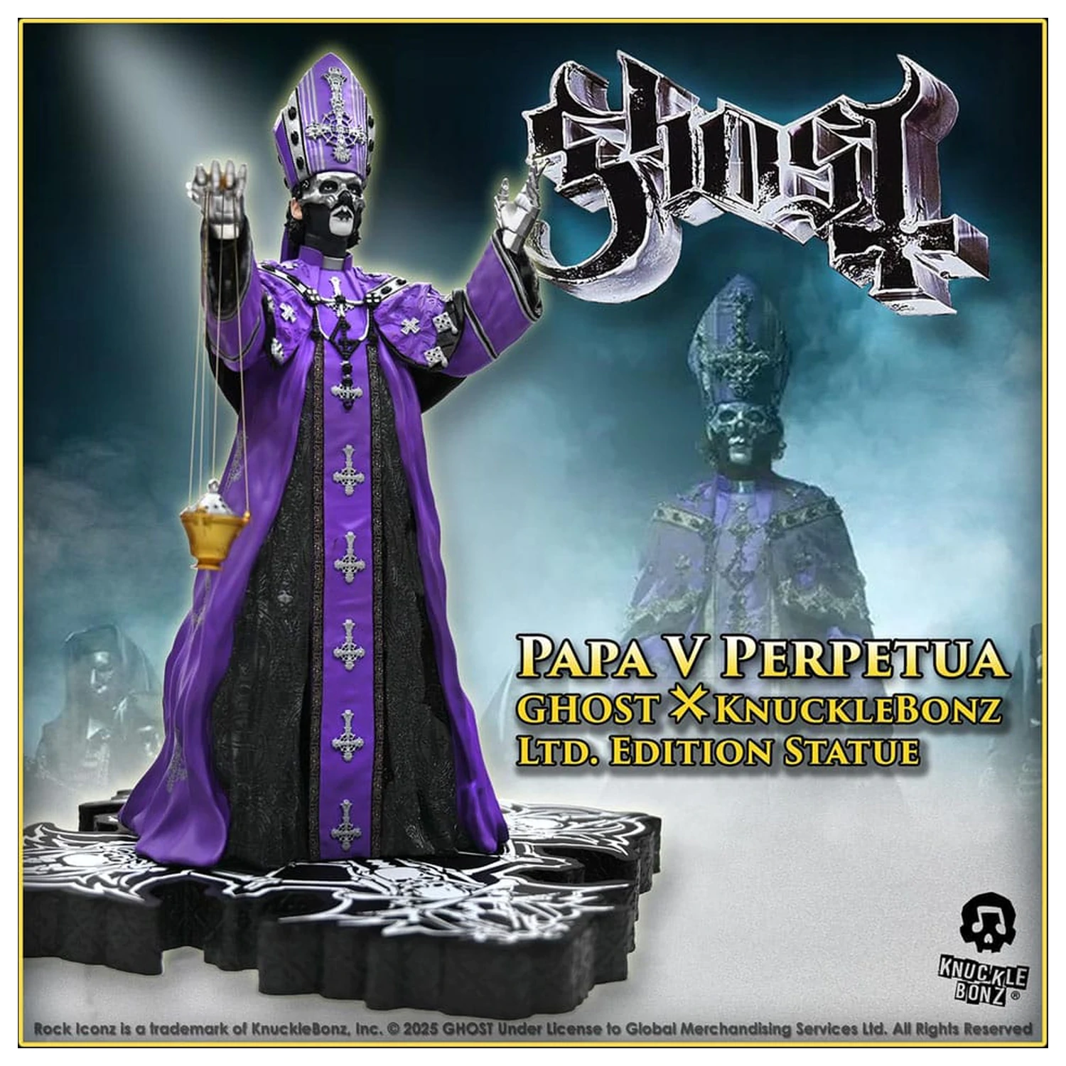 Ghost Rock Iconz Socha Papa V Perpetua Purple Robes 22 cm produktová fotografia