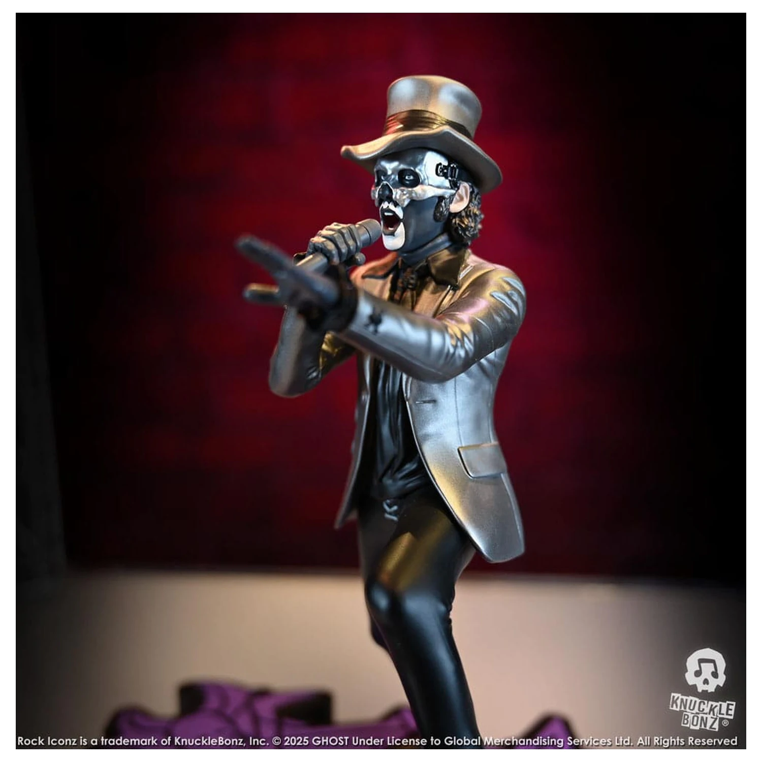Socha Ghost Rock Iconz Papa V Perpetua Top Hat 22 cm produktová fotografia