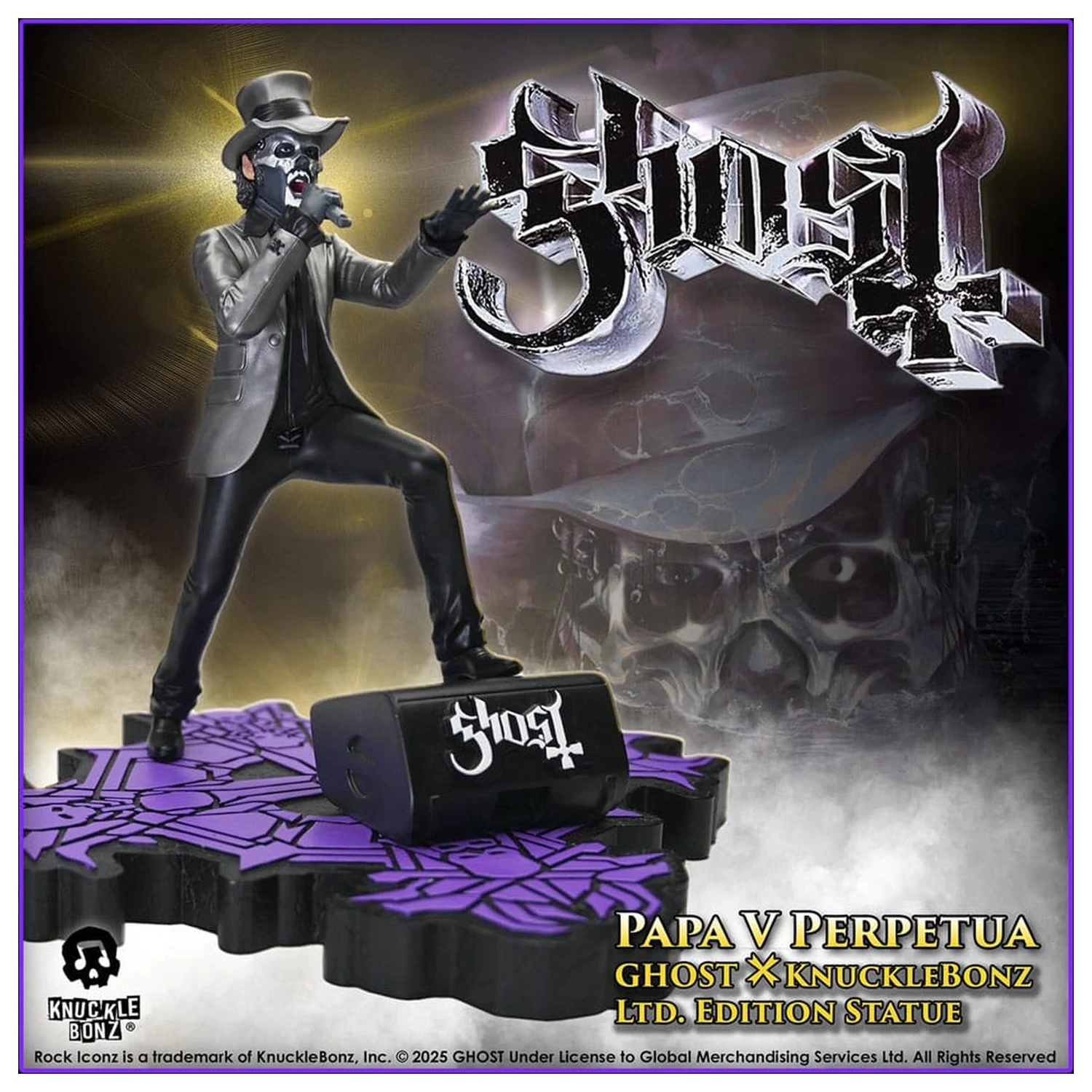 Socha Ghost Rock Iconz Papa V Perpetua Top Hat 22 cm produktová fotografia
