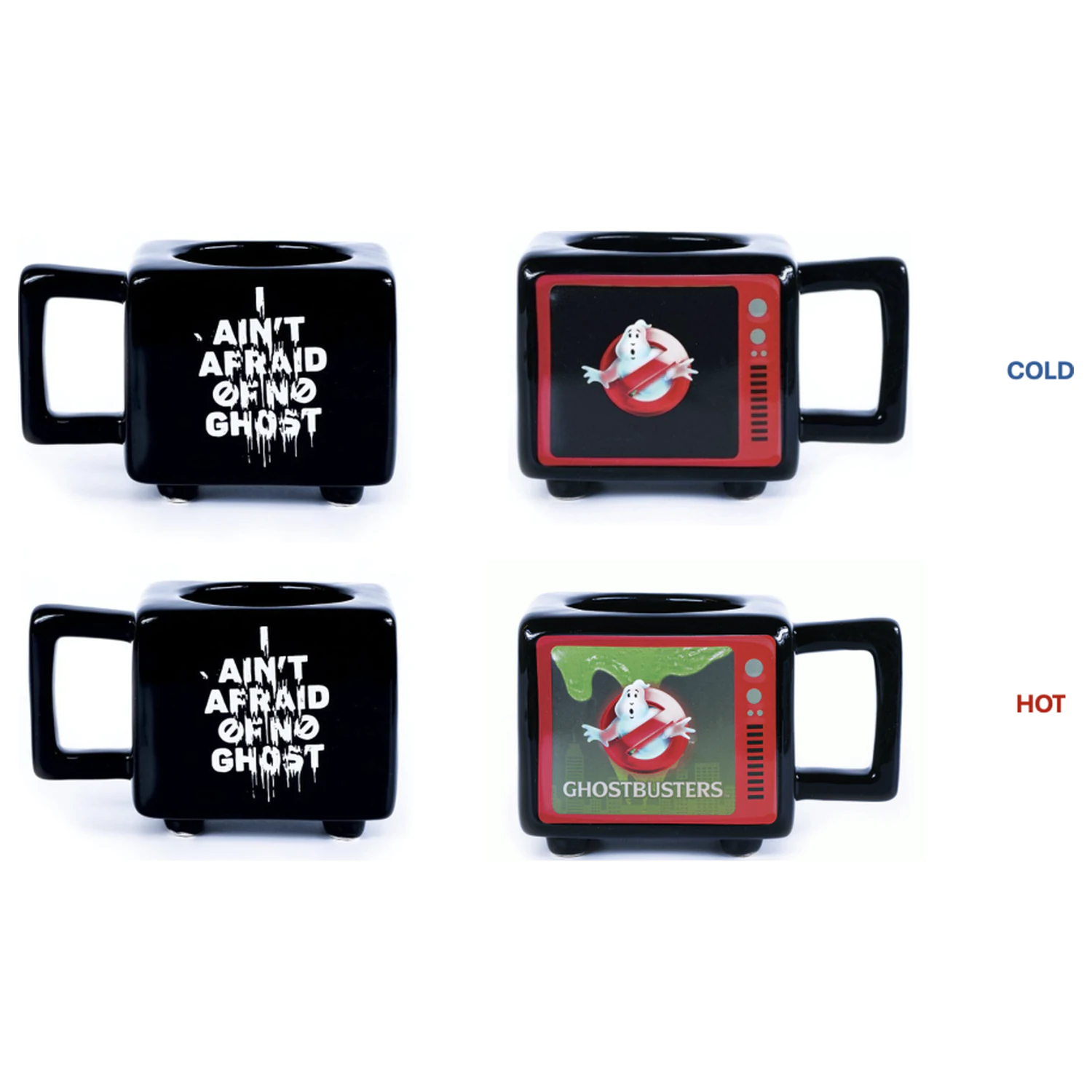 Ghostbusters I Ain't Afraid Retro TV hrnček meniaci farbu teplom 500 ml produktová fotografia