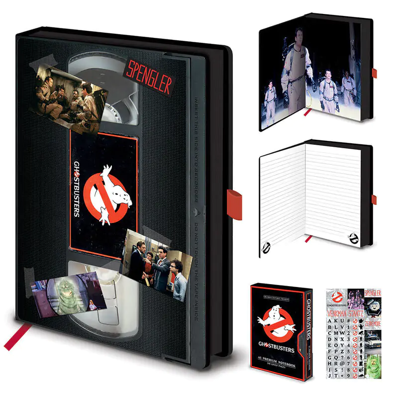 Ghostbusters VHS A5 prémiový zápisník produktová fotografia