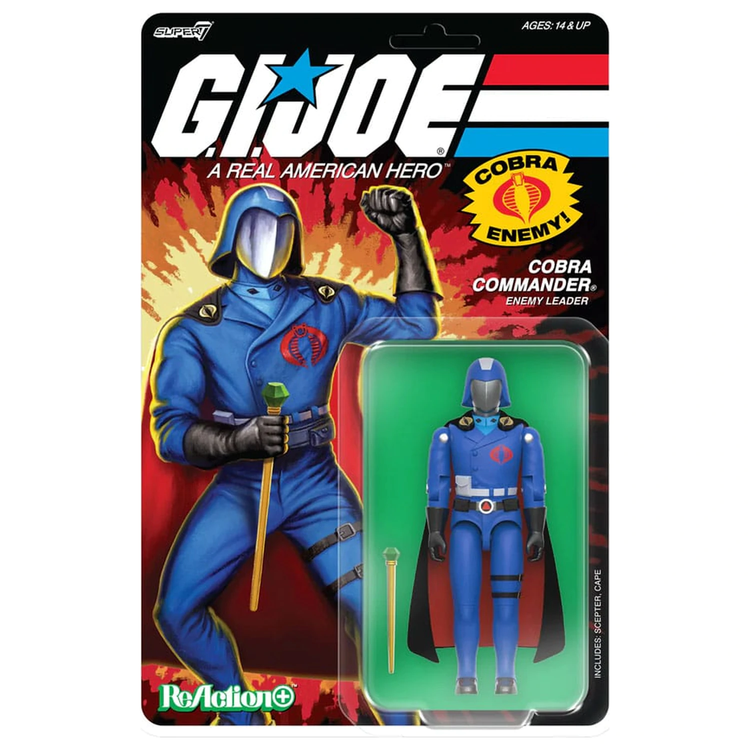 GI Joe ReAction+ akčná figúrka Vlna 06 Cobra Commander (Movie, Black Cape) 10 cm produktová fotografia