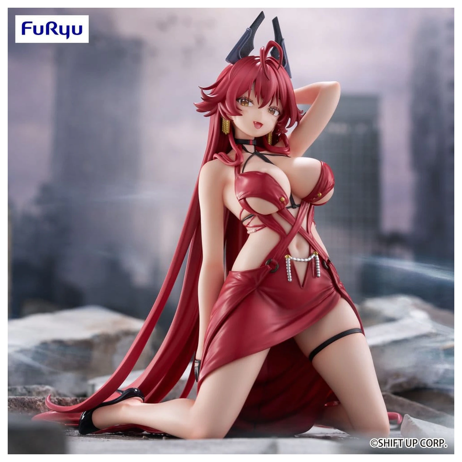 Goddess of Victory: Nikke Noodle Stopper PVC figúrka Red Hood: Nonsense Red 14 cm produktová fotografia