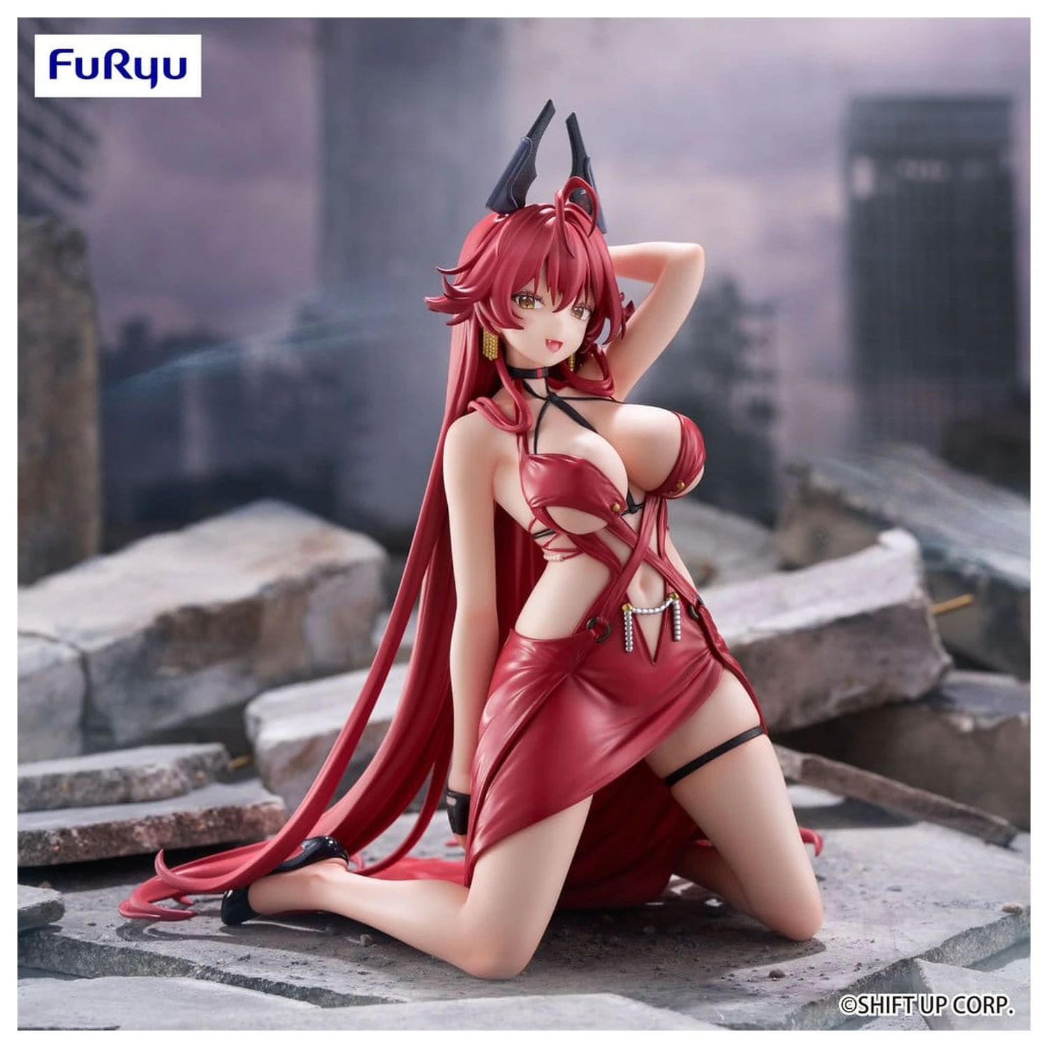 Goddess of Victory: Nikke Noodle Stopper PVC figúrka Red Hood: Nonsense Red 14 cm produktová fotografia
