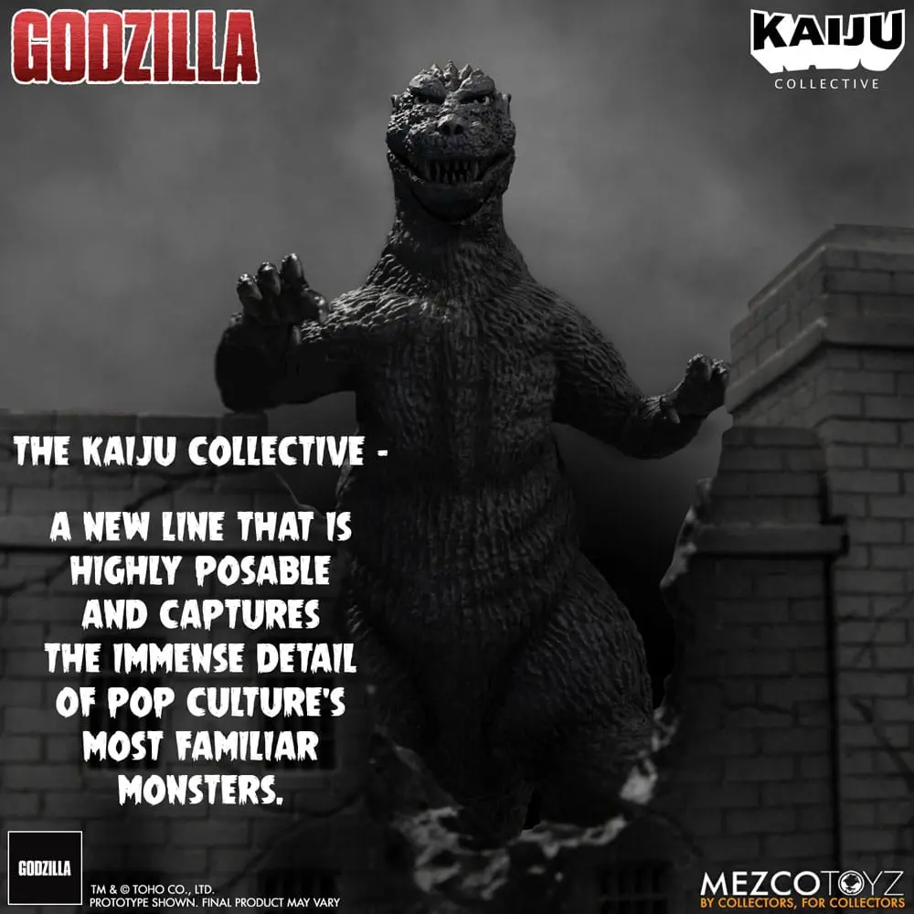 Godzilla (1954) Kaiju Collective akčná figúrka Godzilla - Čiernobiela edícia 20 cm termékfotó