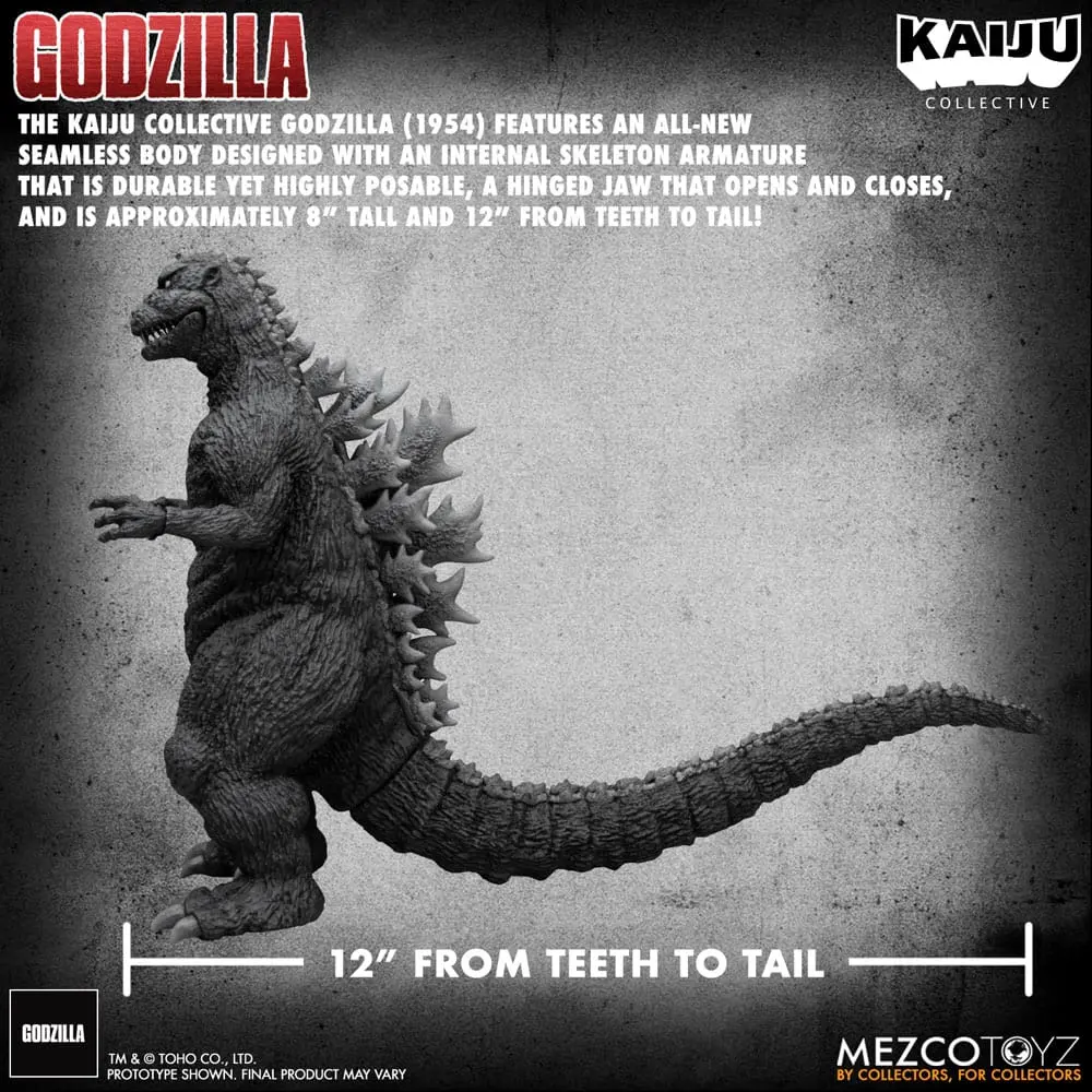 Godzilla (1954) Kaiju Collective akčná figúrka Godzilla - Čiernobiela edícia 20 cm termékfotó