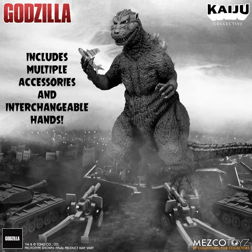 Godzilla (1954) Kaiju Collective akčná figúrka Godzilla - Čiernobiela edícia 20 cm termékfotó