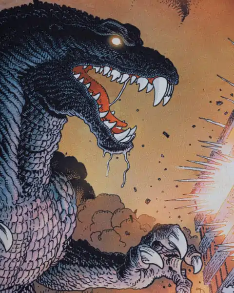 Godzilla Oversized podložka pod myš Zničené mesto produktová fotografia