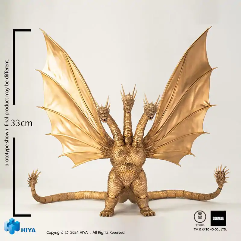 Godzilla Exquisite Basic akčná figúrka Godzilla vs King Ghidorah King Ghidorah 25 cm produktová fotografia