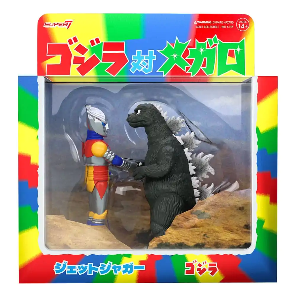 Godzilla Toho ReAction Akčná Figúrka 2-Pack Godzilla & Jet Jaguar shaking Hands 10 cm produktová fotografia