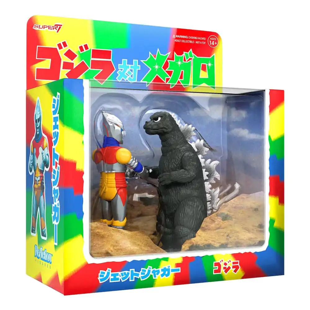 Godzilla Toho ReAction Akčná Figúrka 2-Pack Godzilla & Jet Jaguar shaking Hands 10 cm produktová fotografia