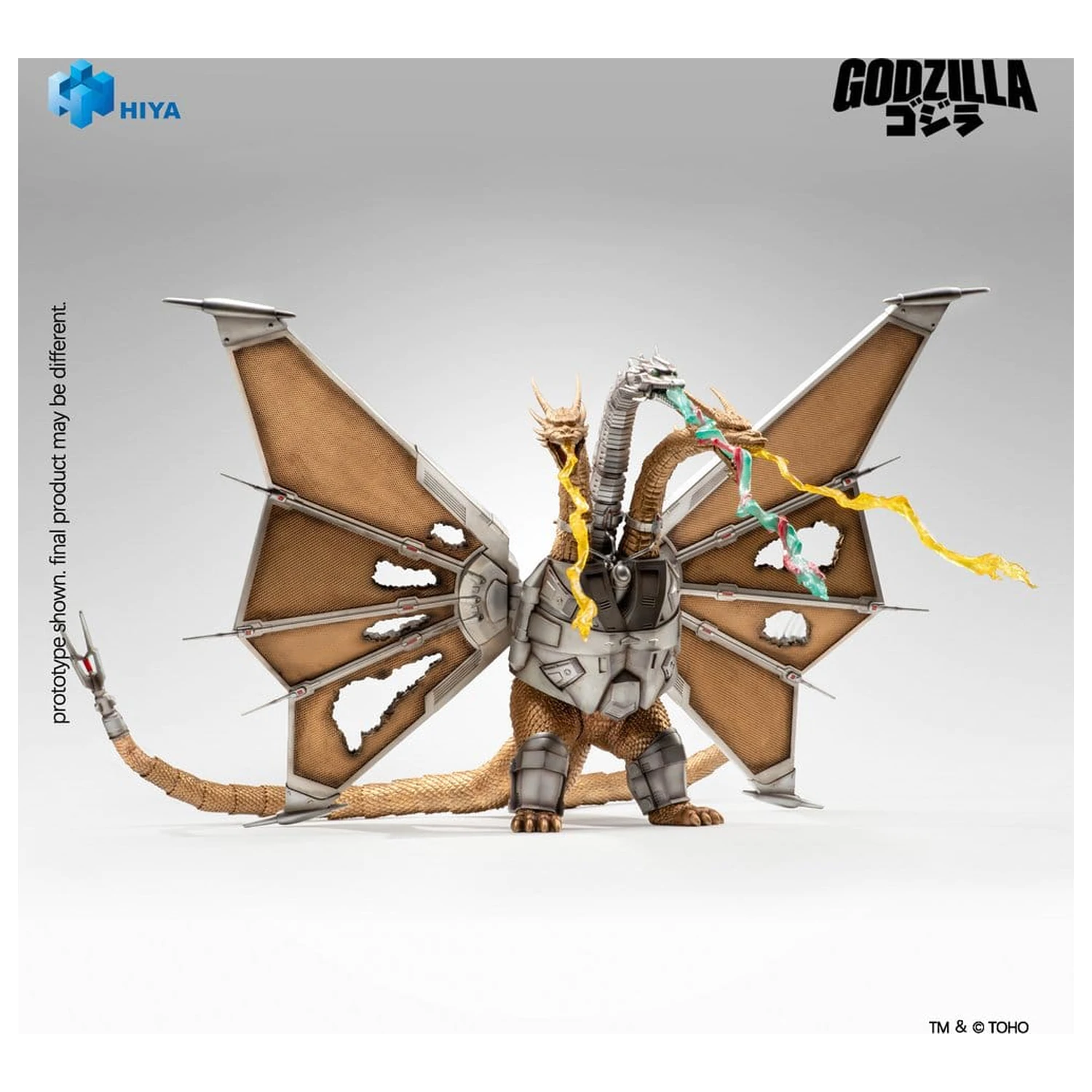 Godzilla vs. King Ghidorah Exquisite Basic Akčná figúrka Bojom poškodený Mecha King Ghidorah 33 cm produktová fotografia