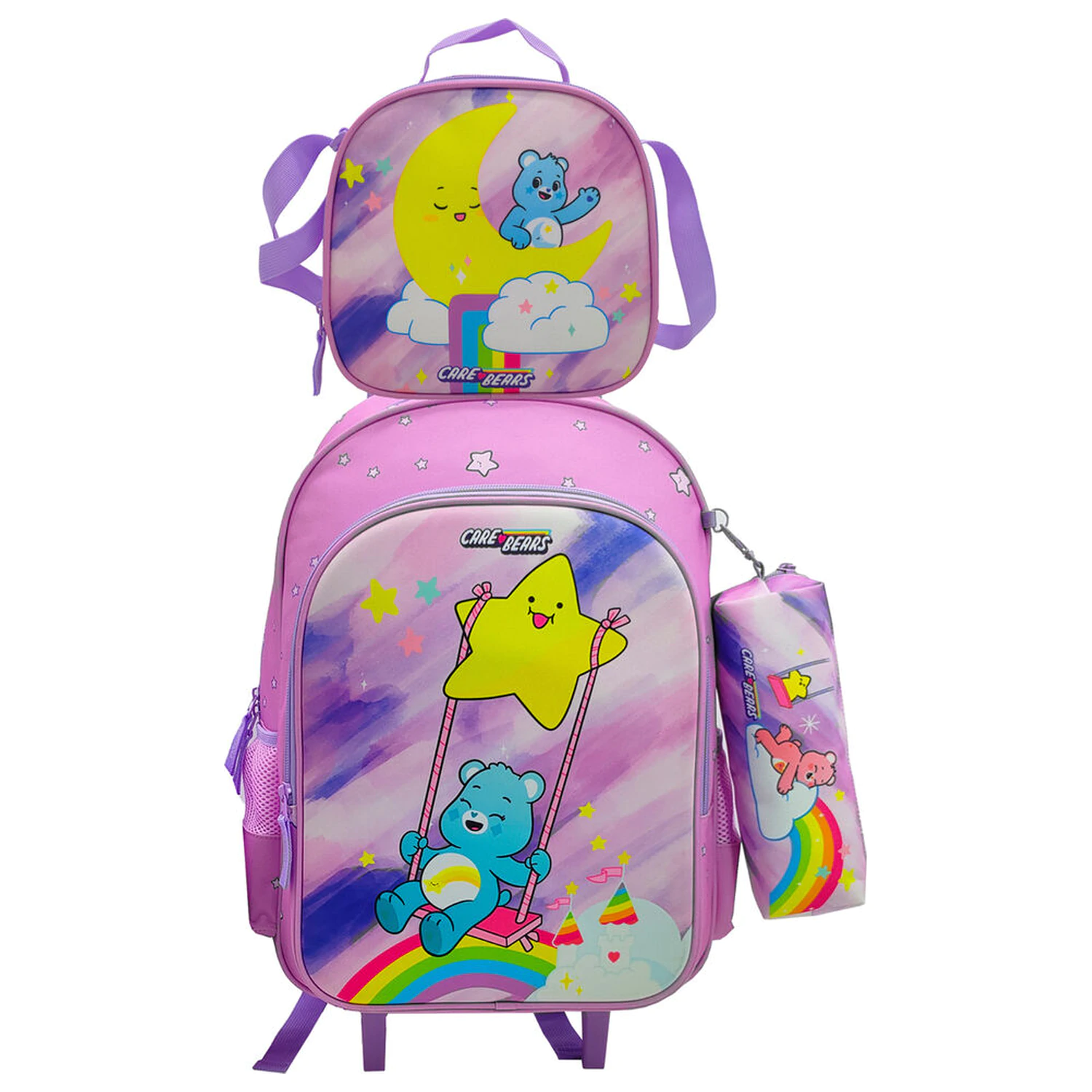 Care Bears set s vozíkom + peračník + taška na obed produktová fotografia
