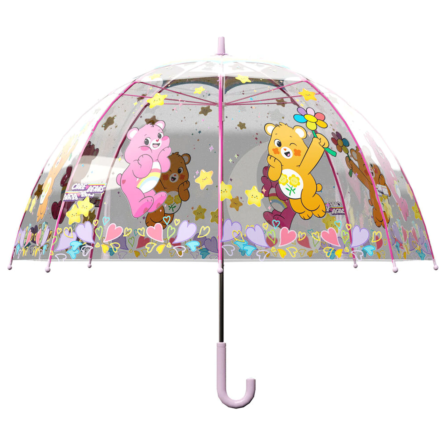 Care Bears manuálny priehľadný bublinkový dáždnik 48cm produktová fotografia