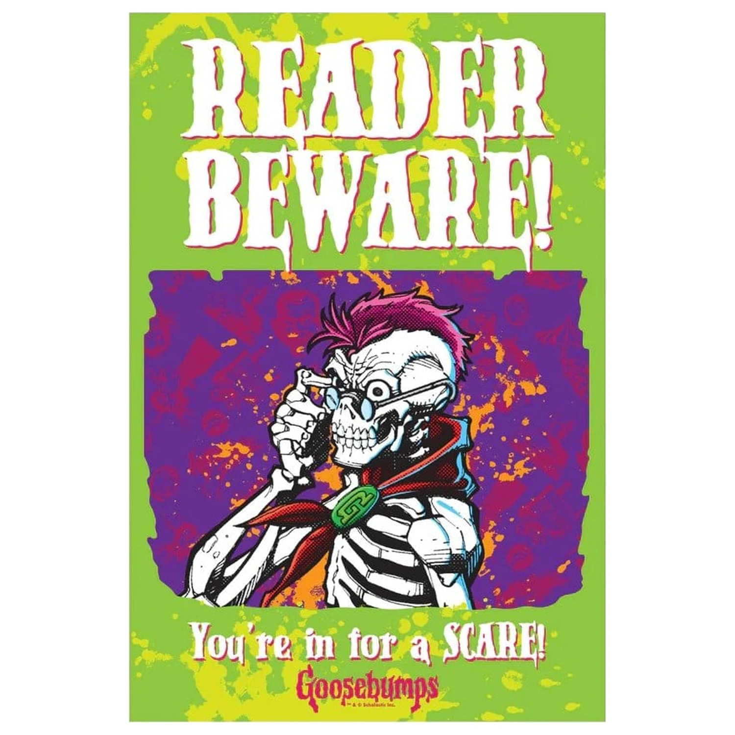 Goosebumps Kovová ceduľa Reader Beware produktová fotografia