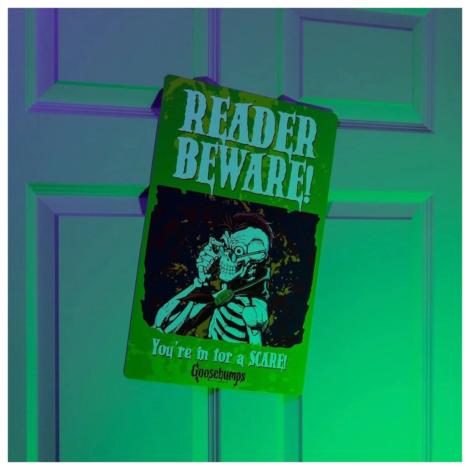 Goosebumps Kovová ceduľa Reader Beware produktová fotografia