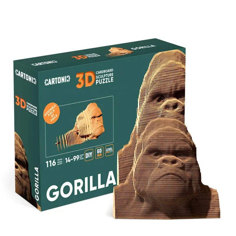 Gorilla kartónové 3D puzzle 94-dielne produktová fotografia