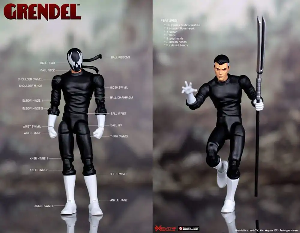 Grendel by Matt Wagner Akčná figúrka 1/12 Grendel (Hunter Rose) 15 cm produktová fotografia