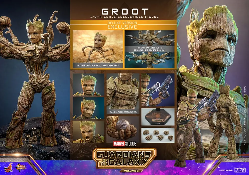 Guardians of the Galaxy Vol. 3 Movie Masterpiece akčná figúrka 1/6 Groot (Deluxe Version) 32 cm termékfotó