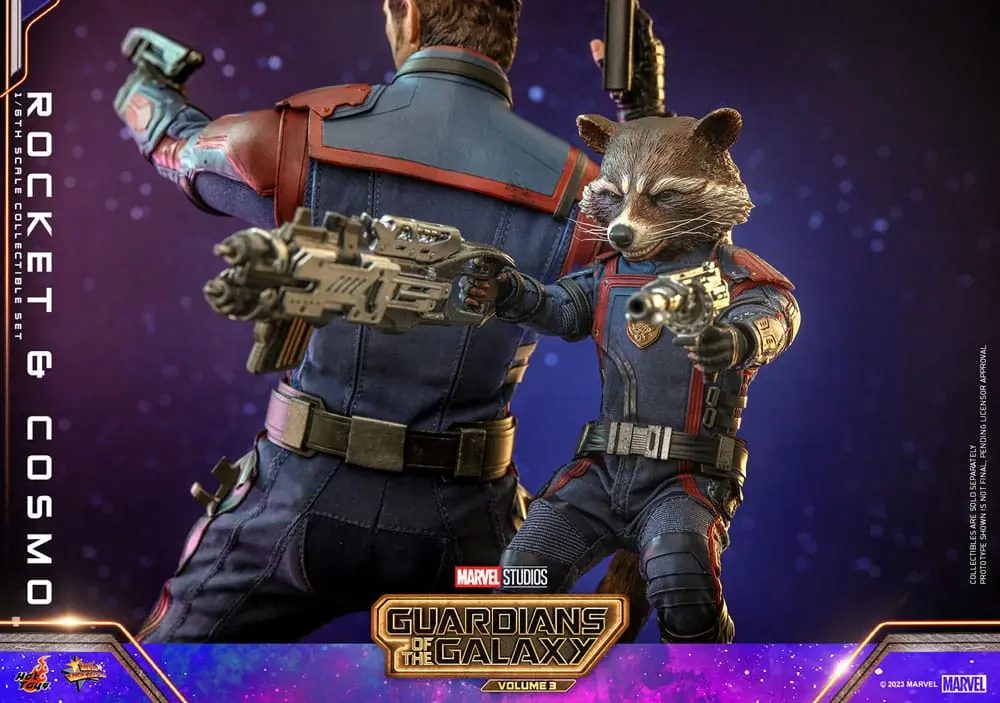 Guardians of the Galaxy Vol. 3 Movie Masterpiece Akčných figúrok 1/6 Rocket & Cosmo 16 cm termékfotó