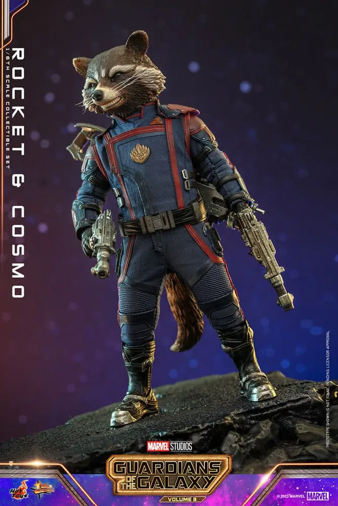 Guardians of the Galaxy Vol. 3 Movie Masterpiece Akčných figúrok 1/6 Rocket & Cosmo 16 cm termékfotó