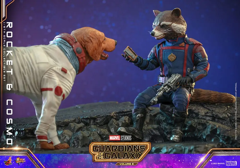 Guardians of the Galaxy Vol. 3 Movie Masterpiece Akčných figúrok 1/6 Rocket & Cosmo 16 cm termékfotó