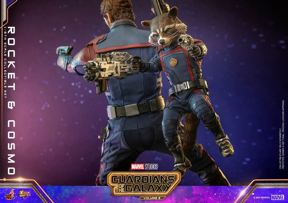 Guardians of the Galaxy Vol. 3 Movie Masterpiece Akčných figúrok 1/6 Rocket & Cosmo 16 cm termékfotó