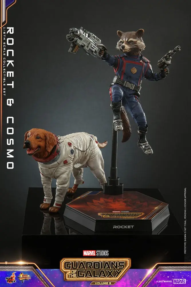 Guardians of the Galaxy Vol. 3 Movie Masterpiece Akčných figúrok 1/6 Rocket & Cosmo 16 cm termékfotó