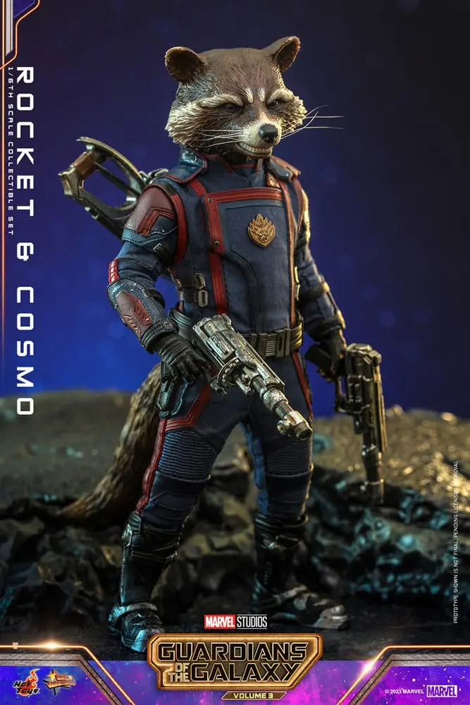 Guardians of the Galaxy Vol. 3 Movie Masterpiece Akčných figúrok 1/6 Rocket & Cosmo 16 cm termékfotó