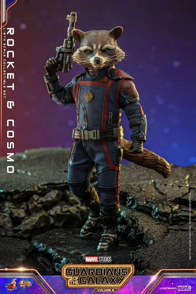 Guardians of the Galaxy Vol. 3 Movie Masterpiece Akčných figúrok 1/6 Rocket & Cosmo 16 cm termékfotó