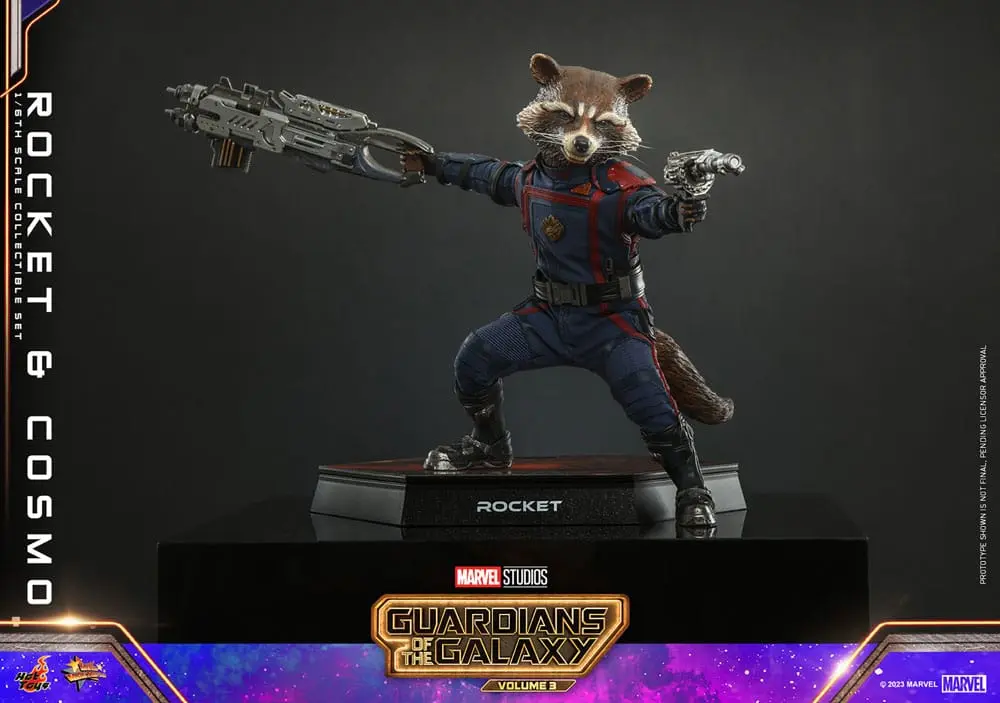 Guardians of the Galaxy Vol. 3 Movie Masterpiece Akčných figúrok 1/6 Rocket & Cosmo 16 cm termékfotó