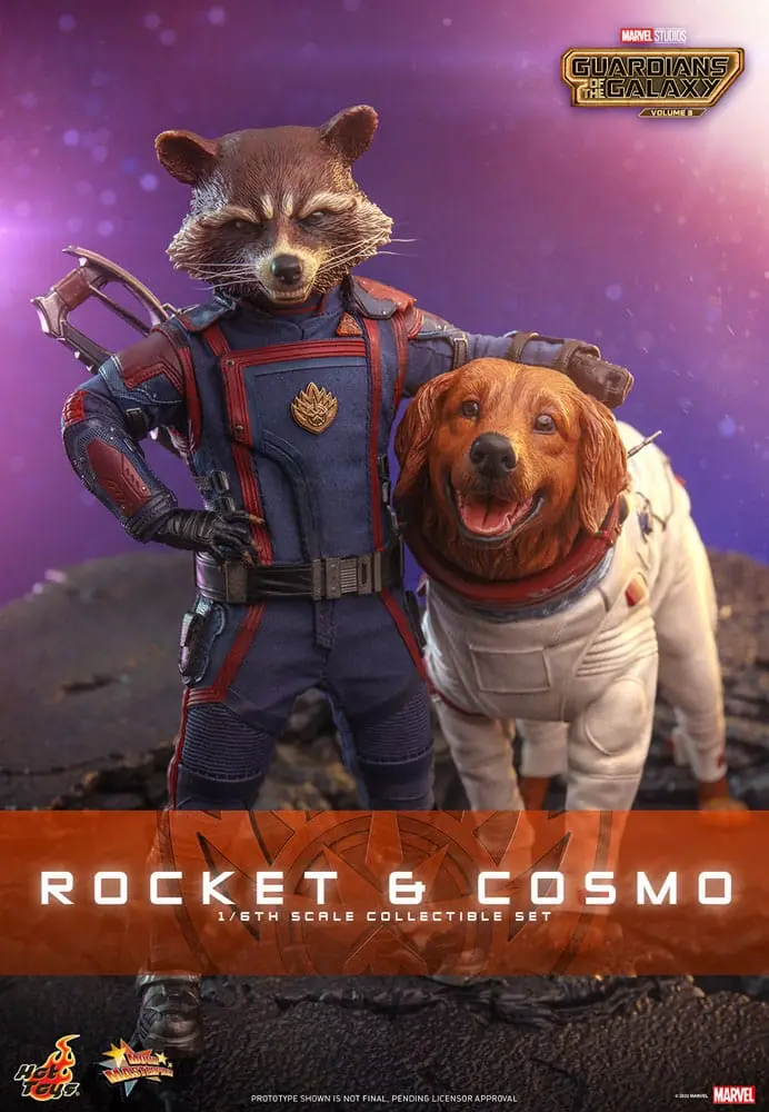 Guardians of the Galaxy Vol. 3 Movie Masterpiece Akčných figúrok 1/6 Rocket & Cosmo 16 cm termékfotó