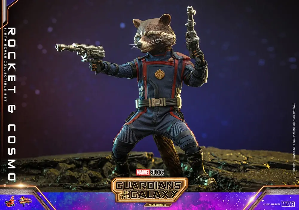 Guardians of the Galaxy Vol. 3 Movie Masterpiece Akčných figúrok 1/6 Rocket & Cosmo 16 cm termékfotó