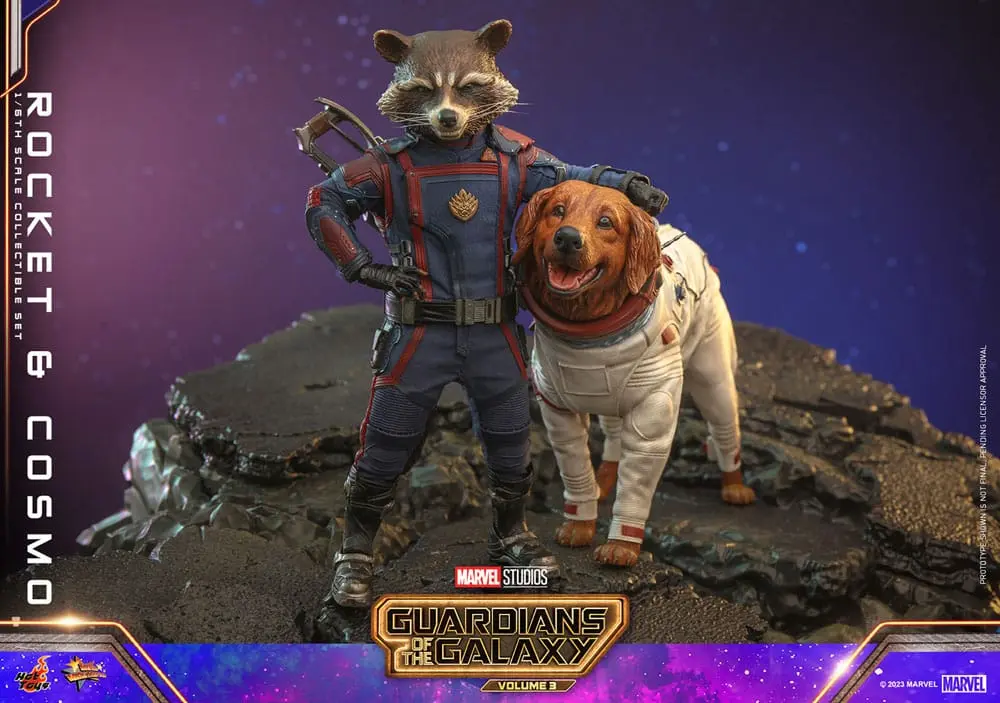 Guardians of the Galaxy Vol. 3 Movie Masterpiece Akčných figúrok 1/6 Rocket & Cosmo 16 cm termékfotó