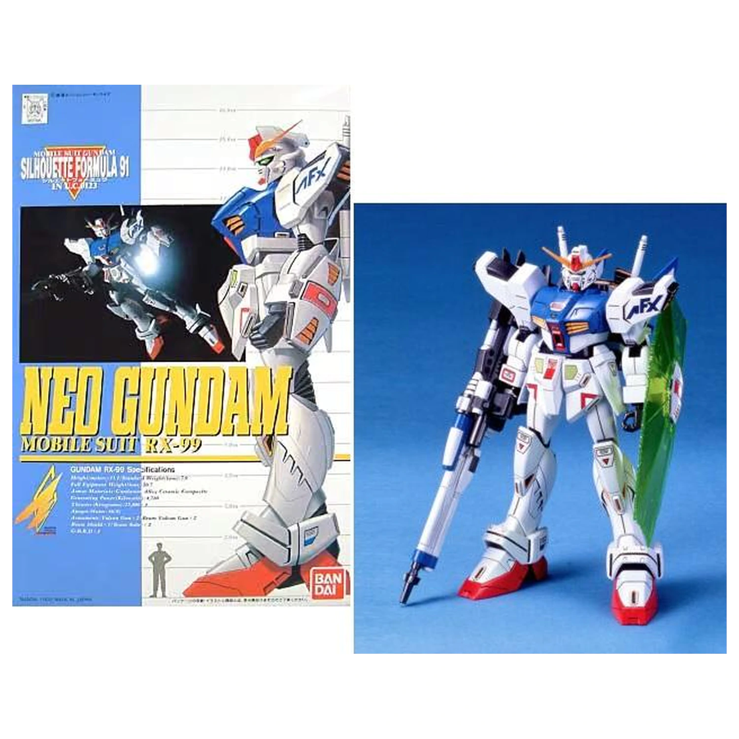 Gundam 1/100 RX-99 Neo Gundam plastikový model produktová fotografia
