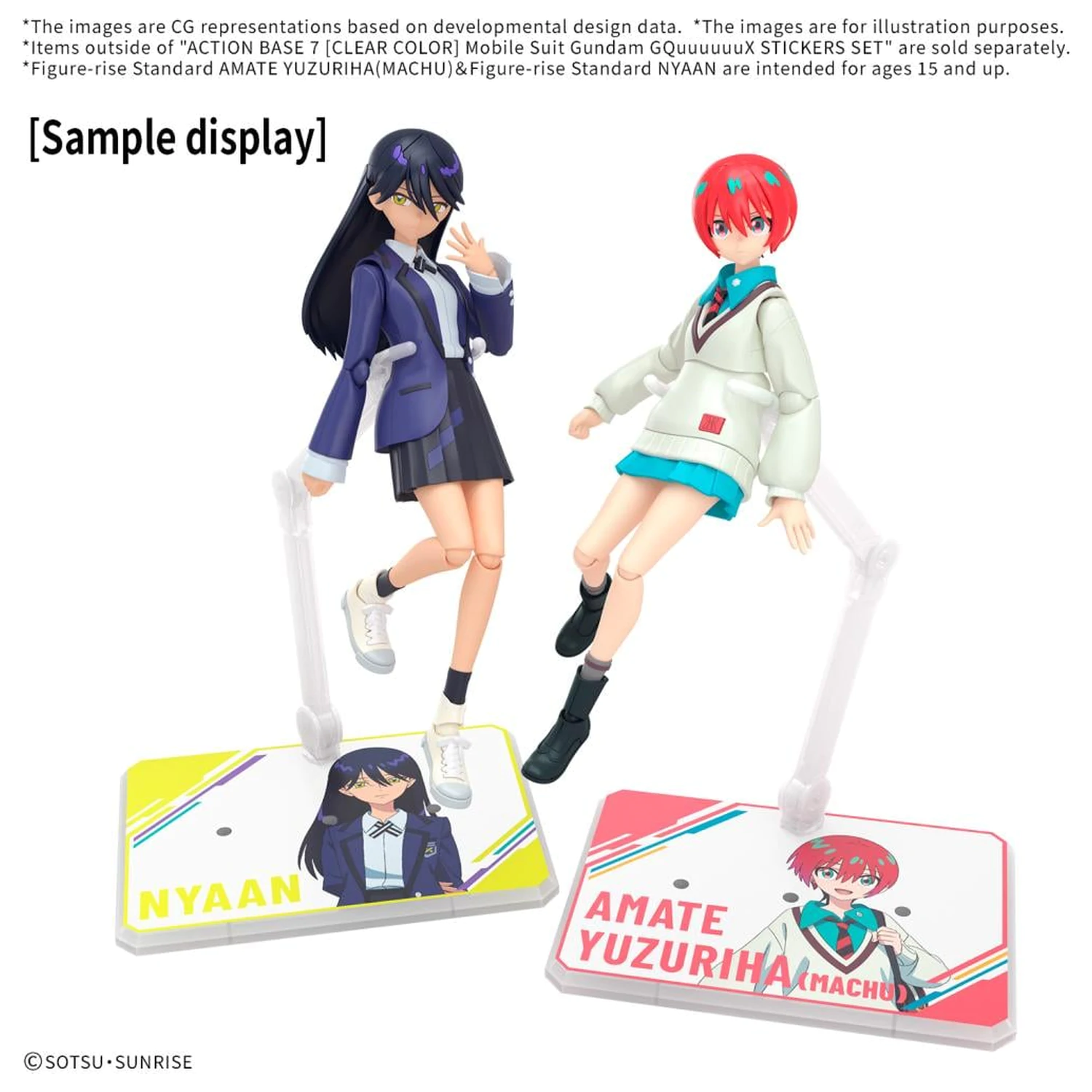 GUNDAM Akčná základňa 7 Priehľadná Farba Mobile Suit GQuuuuuuX Sada nálepiek produktová fotografia